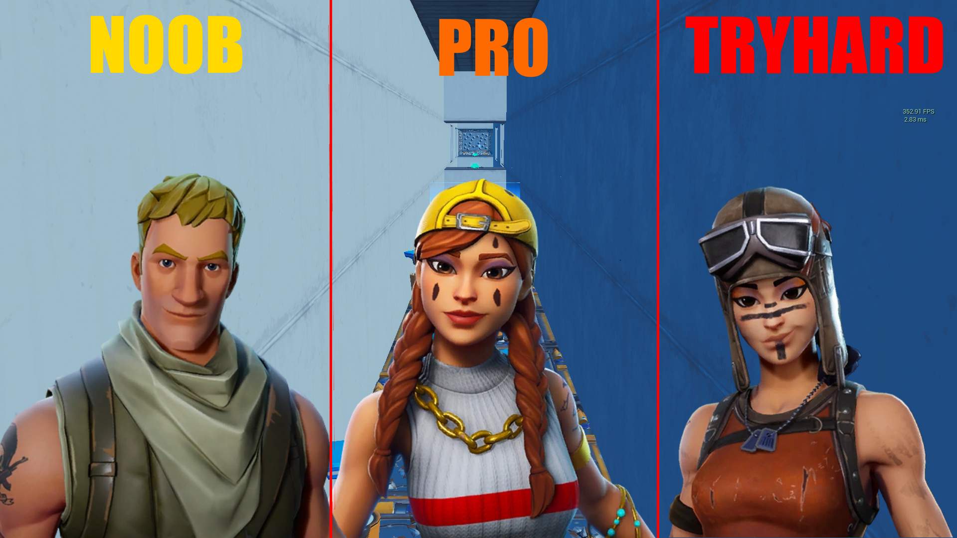 NOOB VS PRO VS TRYHARD DEATHRUN