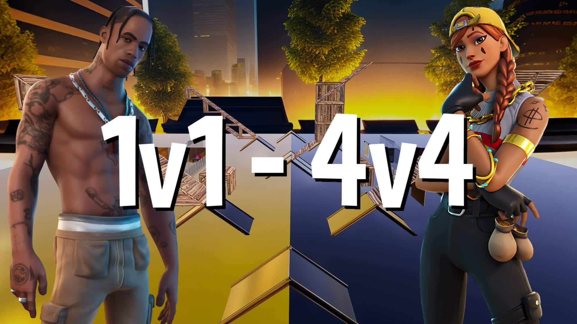 👑1V1 - 4v4 BUILD FIGHT Domination