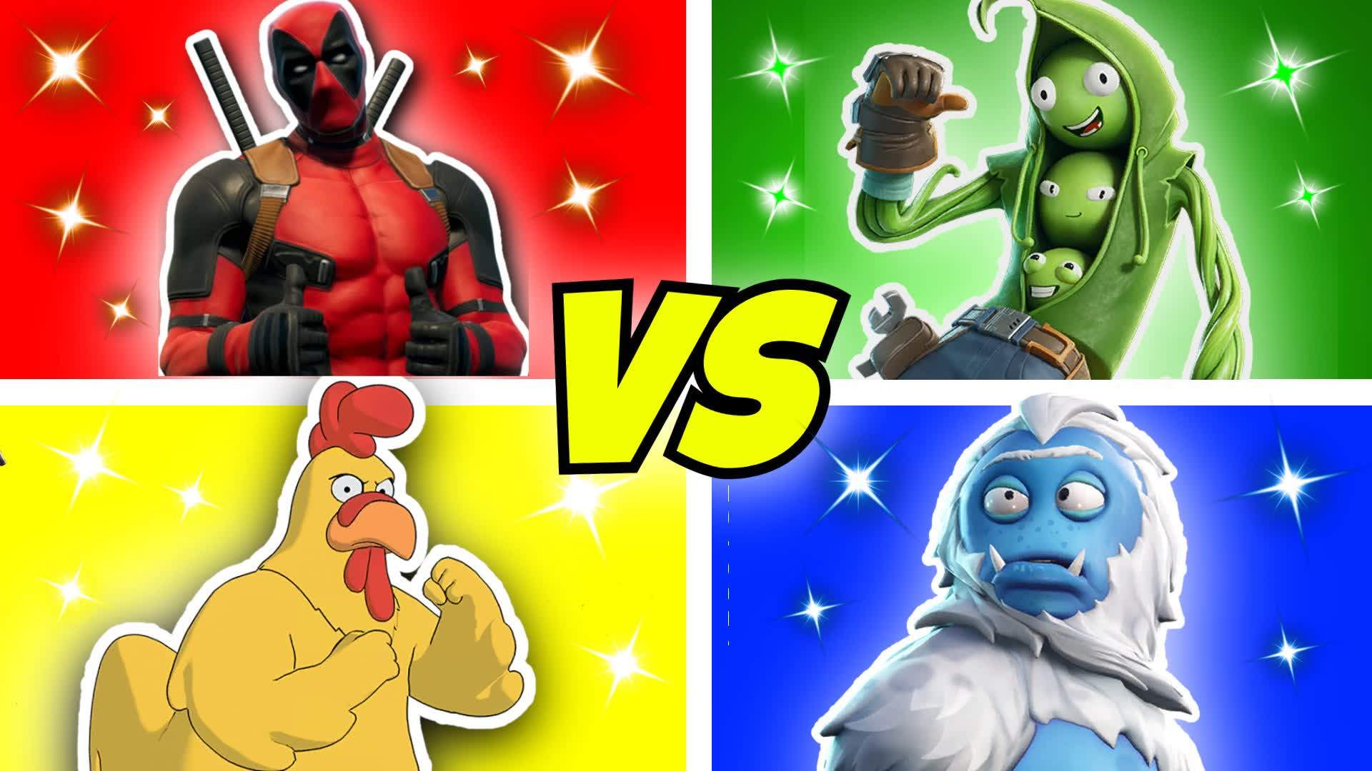 🔥RED VS BLUE VS GREEN VS YELLOW🔥