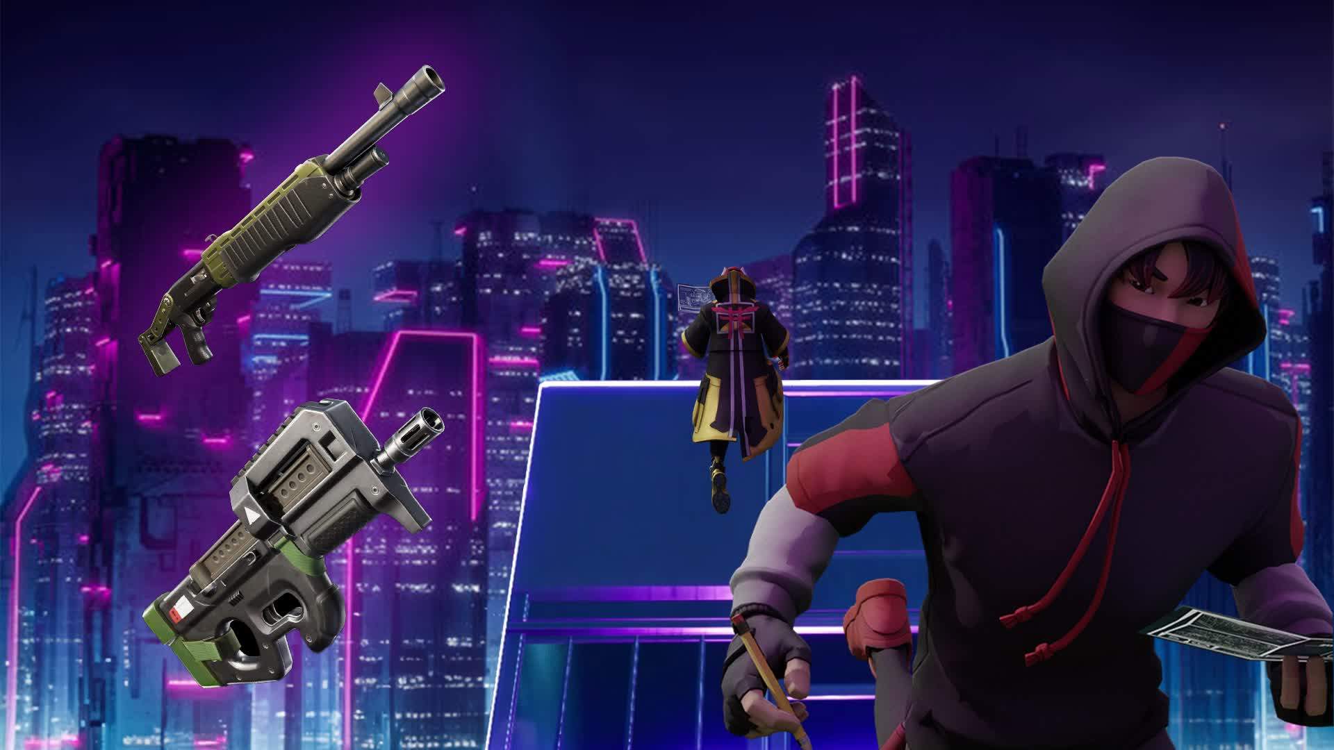 Neon City Aesthetics 1v1 Build Fight