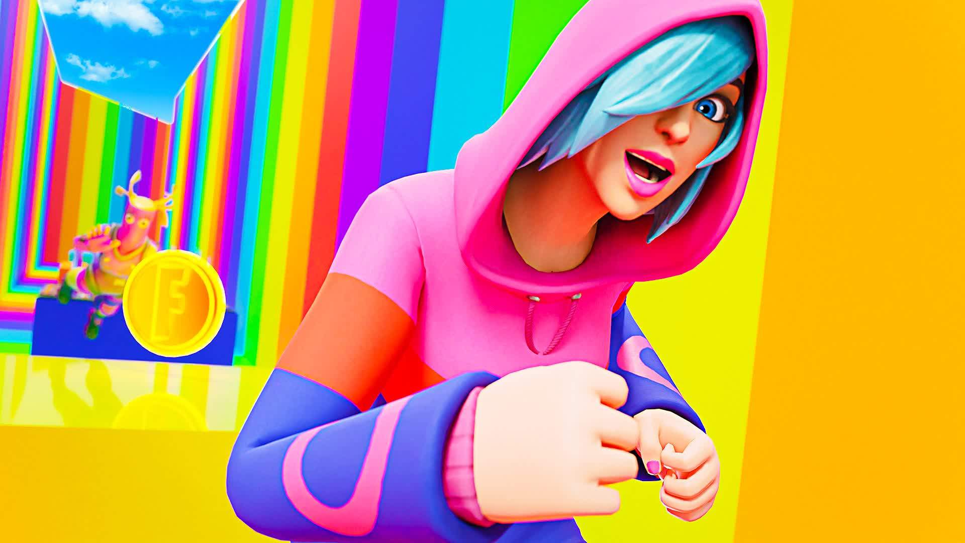 🌈10 LEVEL RAINBOW DEFAULT DEATHRUN🌈