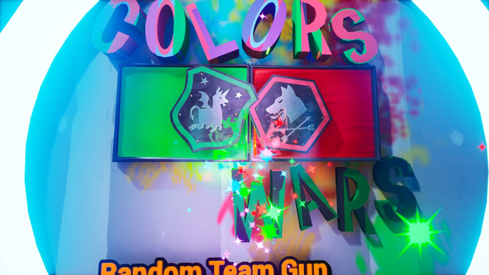 COLORS WARS RANDOM TEAM GUN GAME!