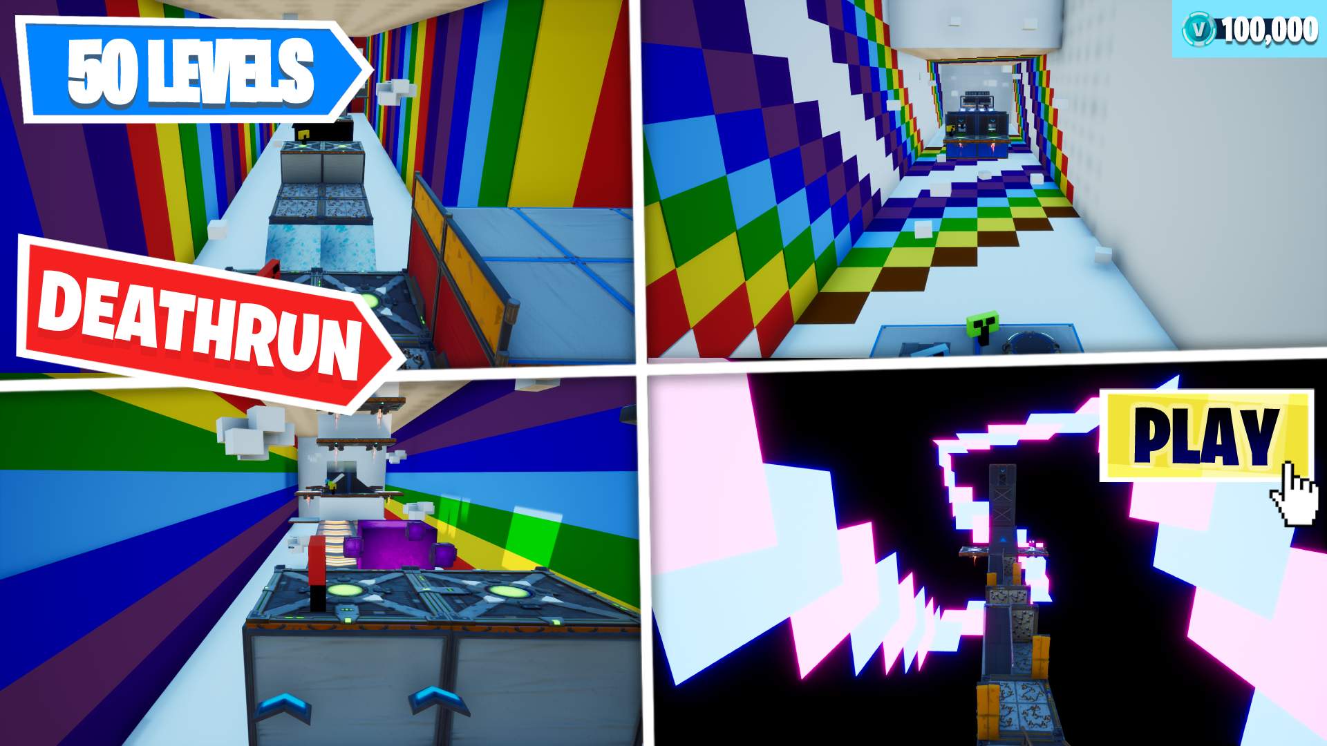 50 LEVEL REALISTIC RAINBOW DEATHRUN