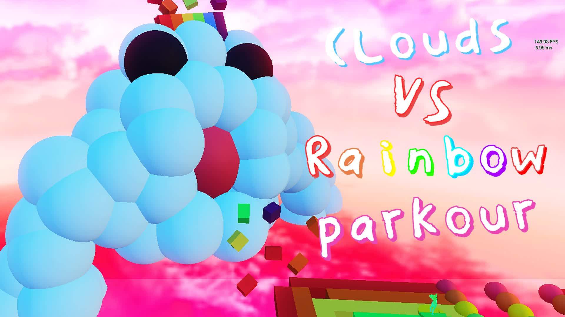 CLOUDS ☁️ VS RAINBOW 🌈 PARKOUR