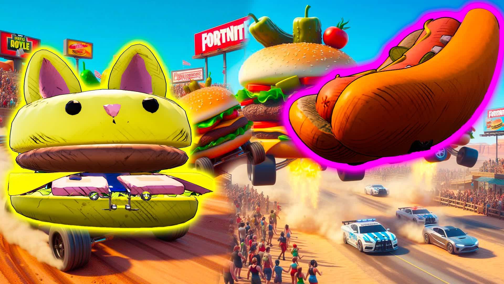 CRAZY Cheeseburgers vs Hot Dogs Race 🍔