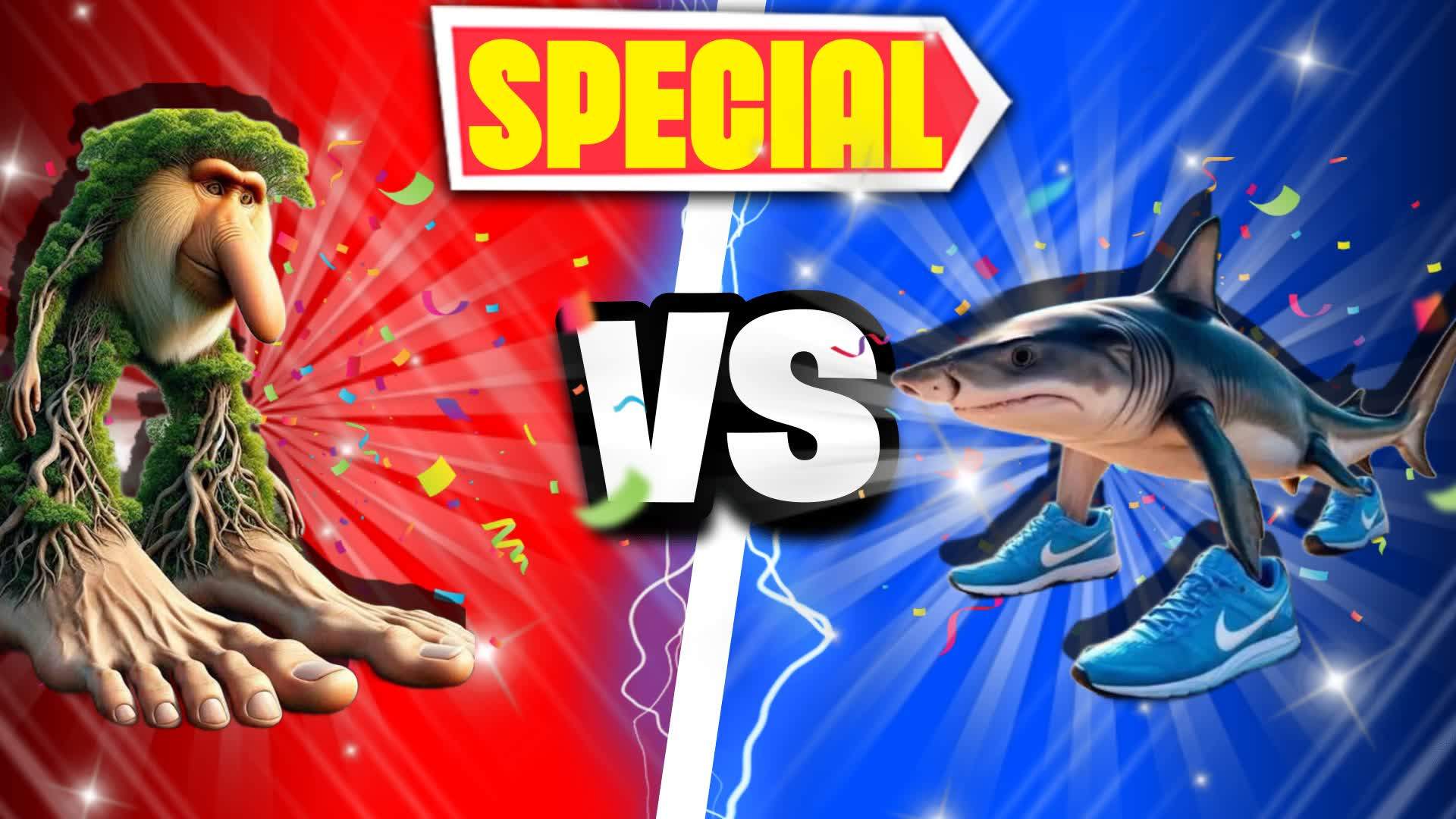 🐒BRR BRR PATAPIM 🔴Red vs Blue🔵 🦈