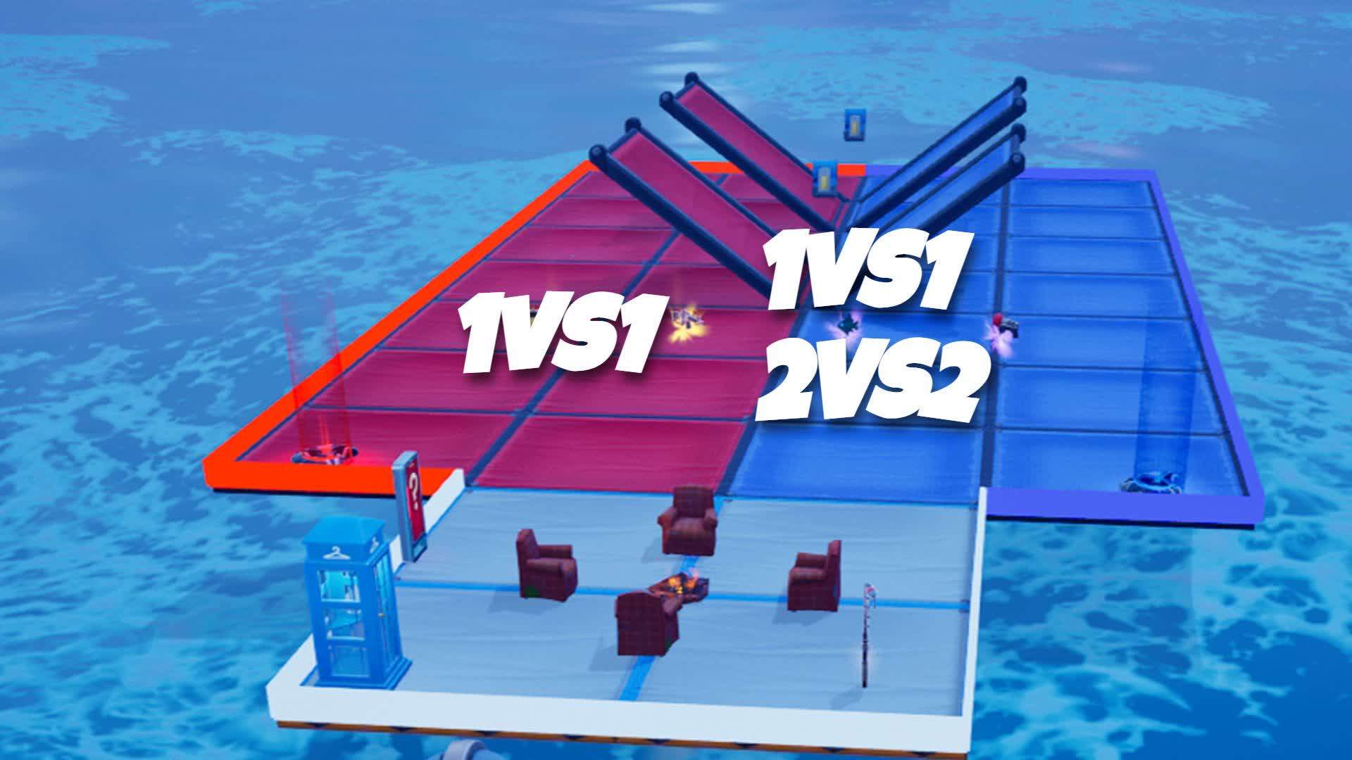 1v1 2v2 Rouge contre Bleu 🔴🔵