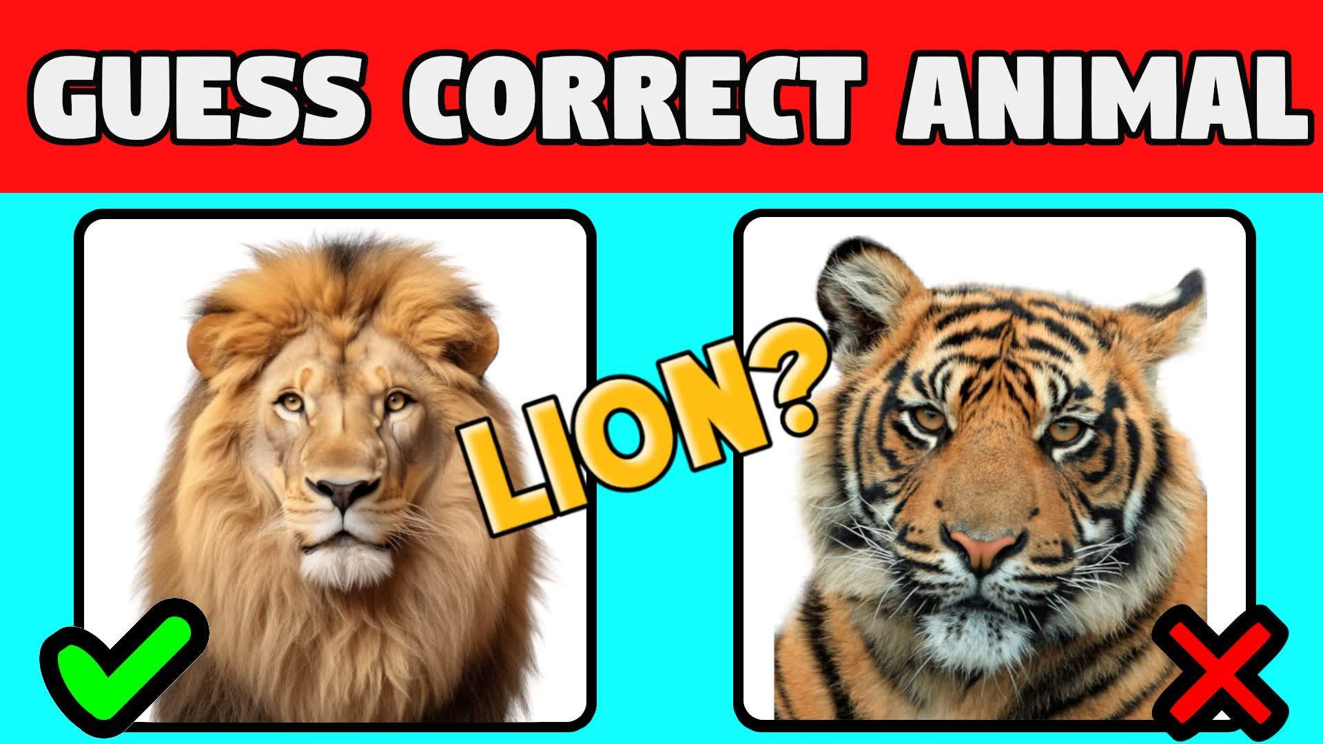 GUESS THE CORRECT ANIMAL 🦁