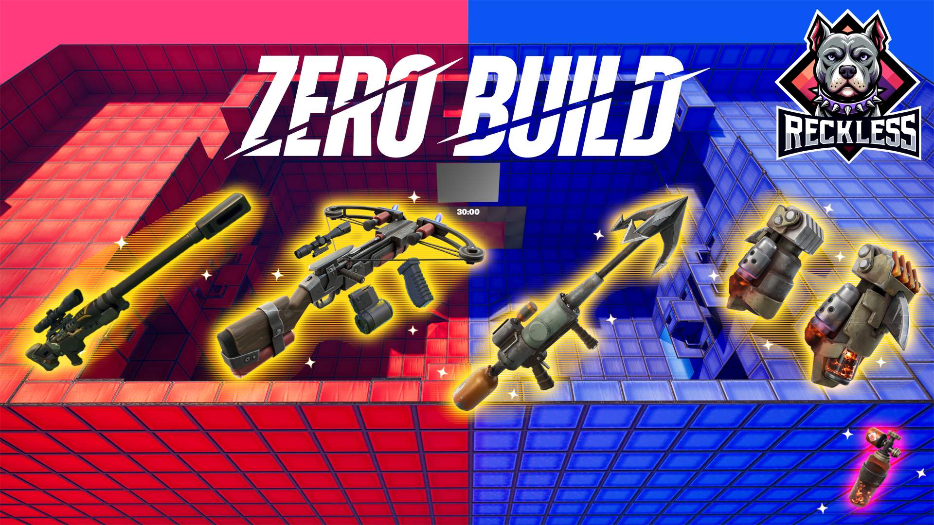 RECKLESS RED VS BLUE - ZERO BUILD 🔴🔵