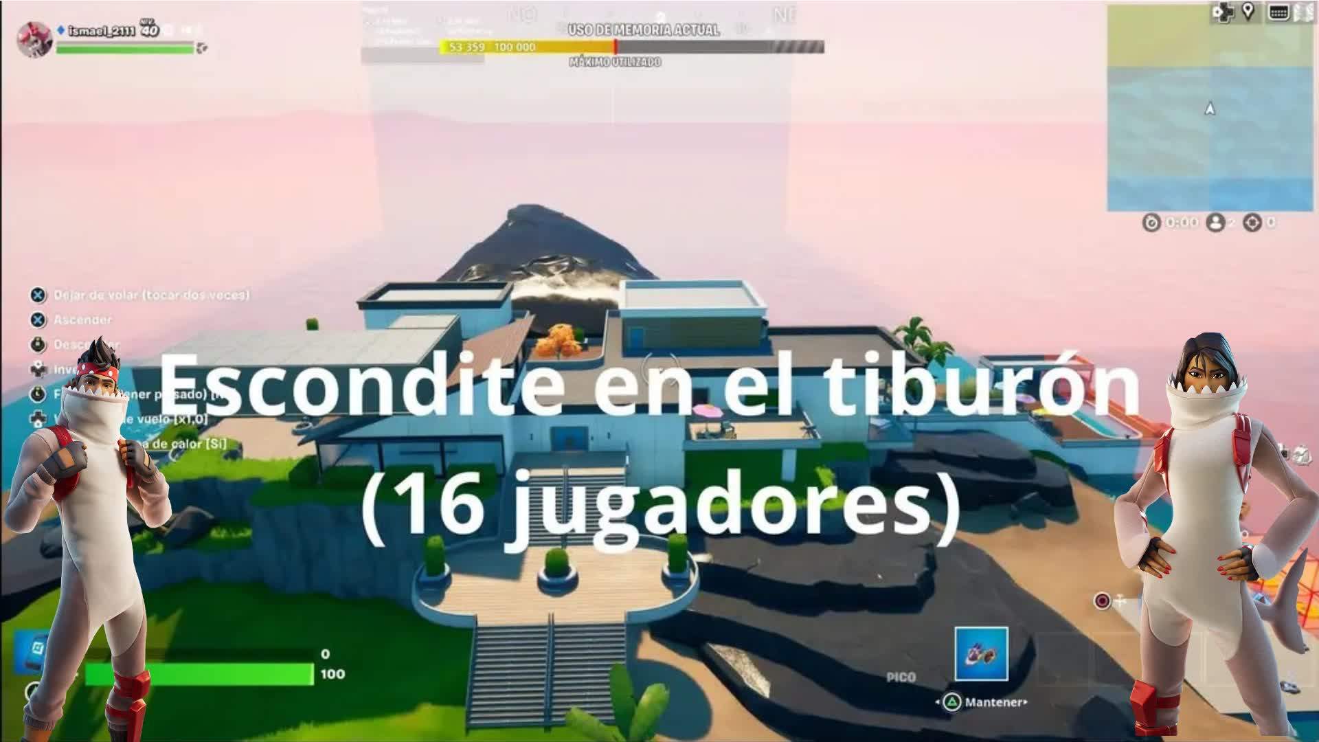 Escondite en el tiburón (16 jugadores)