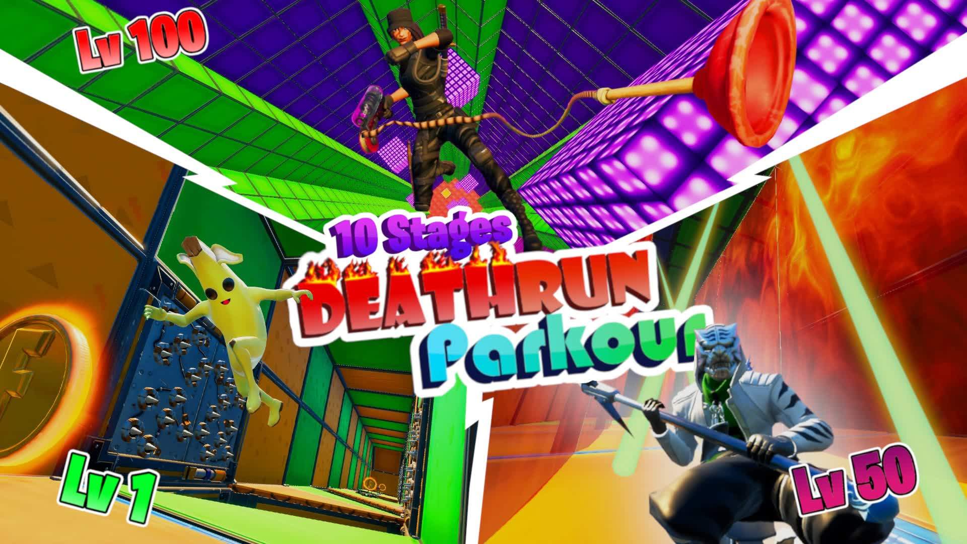 💥10 Stages -  Deathrun Parkour💥