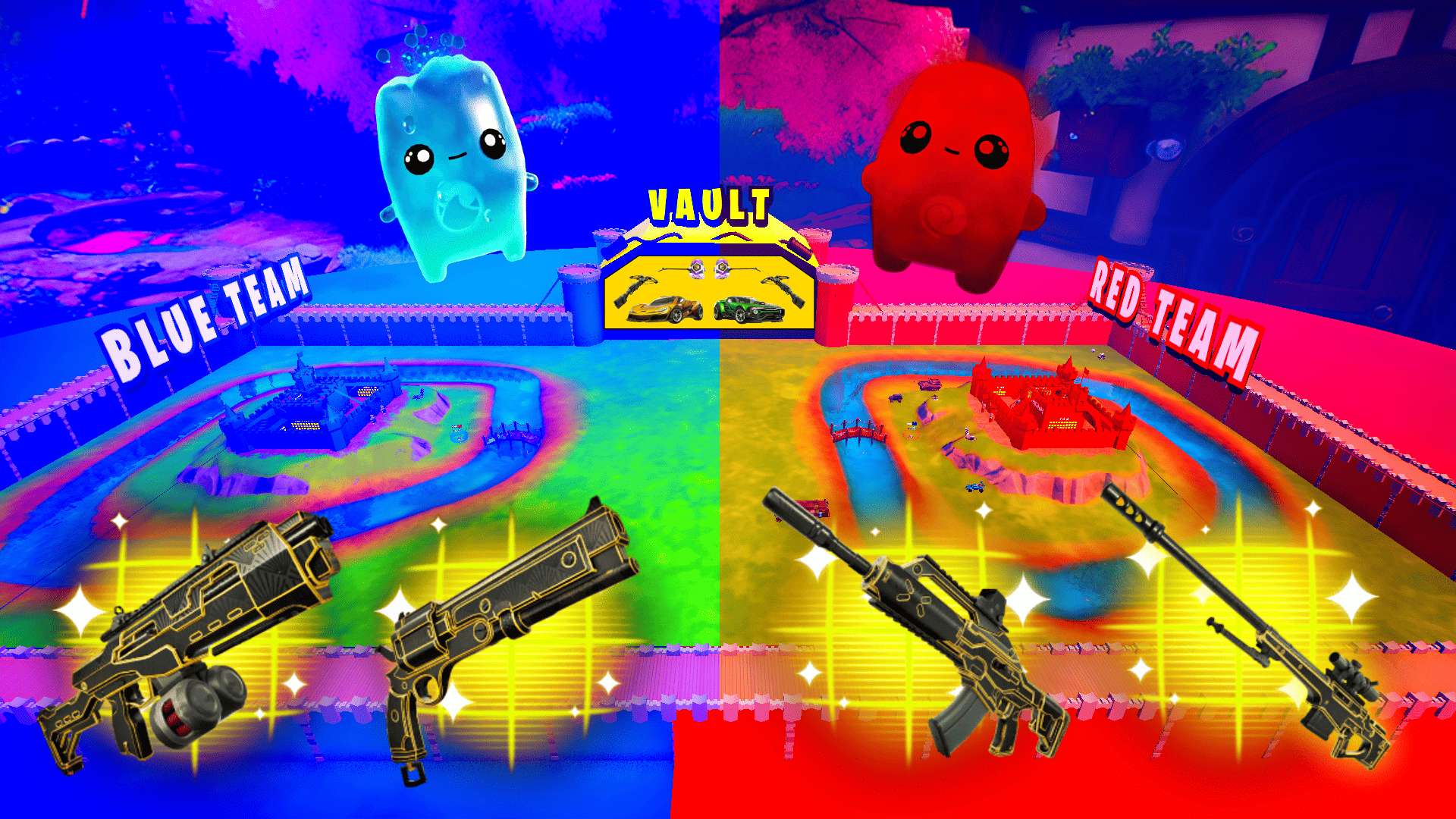 RED VS BLUE - CASTLE WARS 🔴🔵