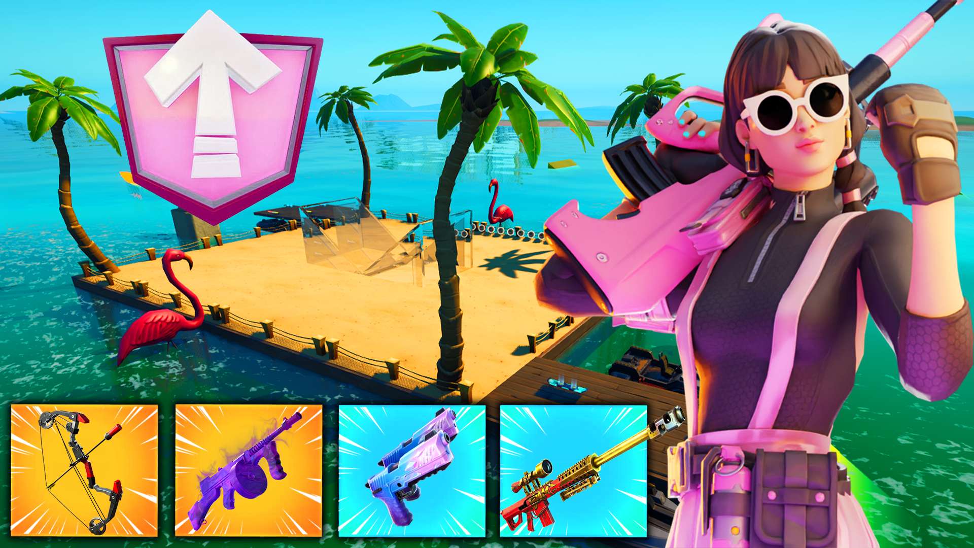 1V1 TROPICAL BATTLE PASS XP ! 🍹🐠🌴🥥🥭