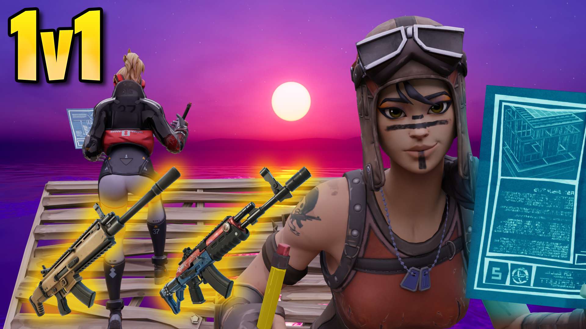 Raft 1v1 Build Fights! All Weapons!